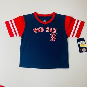 MLB Boston Red Sox T-Shirt Navy Red NEW Short Sleeve Jersey Toddler Kids 2T